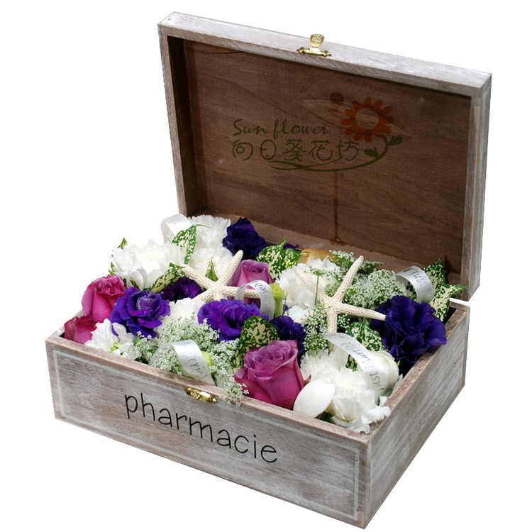 กล่องของขวัญดอกไม้ ดอกไม้วันครูเซี่ยงไฮ้ Express กล่องดอกกุหลาบสีแดง Pudong Xuhui ข้อเสนอร้านดอกไม้