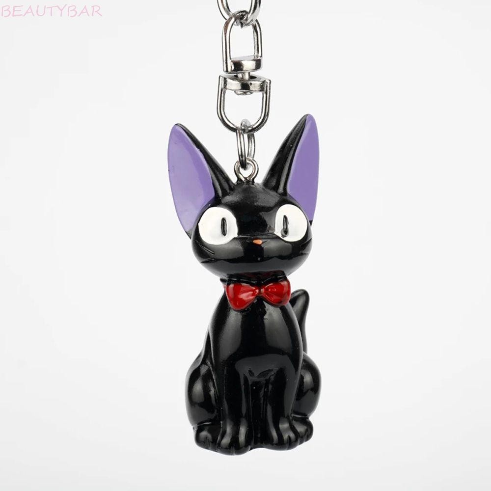 BEAUTYBAR8 Kiki JiJi จี้สีดํา Hayao Miyazaki พวงกุญแจรถพวงกุญแจของที่ระลึก Action Figure