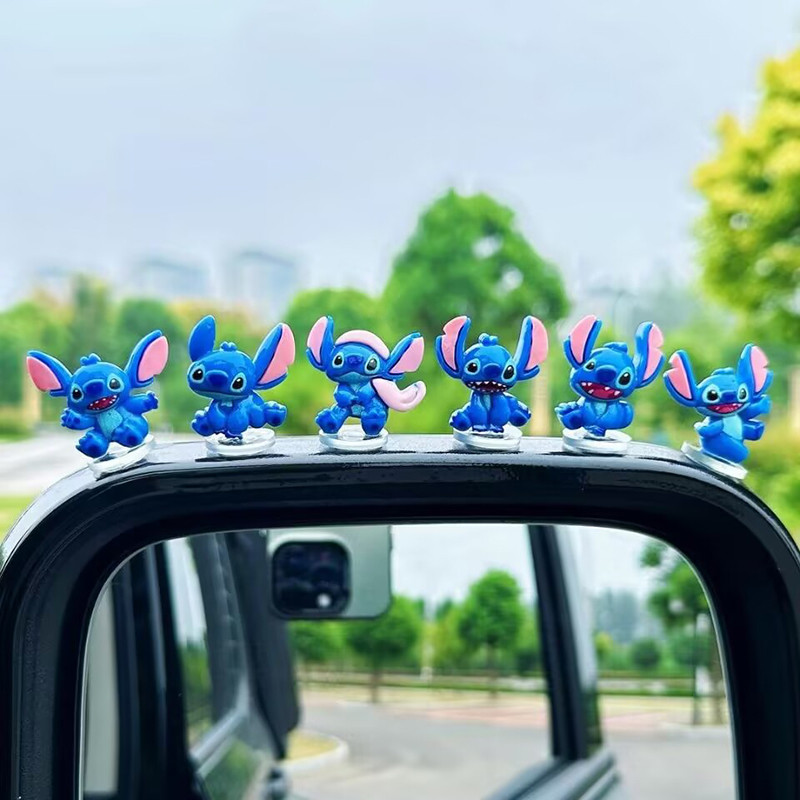 6/8ชิ้นมินิตะเข็บมินนี่มิกกี้อะนิเมะอุปกรณ์เสริมในรถยนต์คอนโซลกลางหุ่นตกแต่งภายในน่ารักเครื่องประดับรถตกแต่งภายในรถยนต์