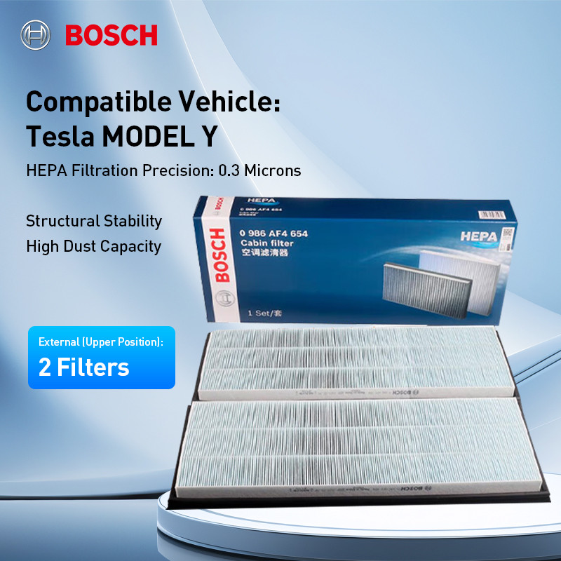 Bosch โดยเฉพาะสําหรับไส้กรองอากาศห้องโดยสาร Tesla MODEL 3/Y 2 ชิ้น