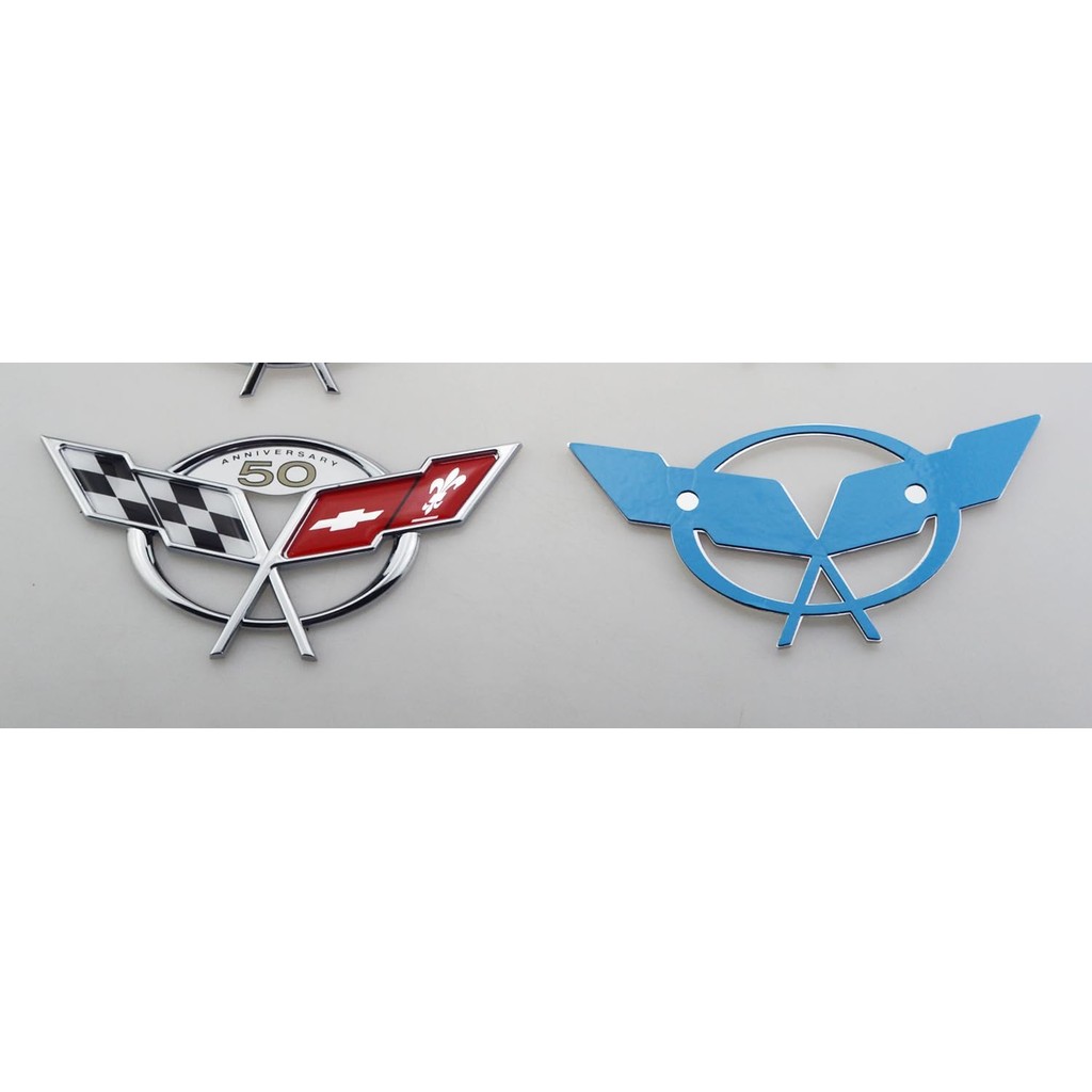 1 PC ด้านหลัง 1997-2004 Corvette C5 สัญลักษณ์ 3D ป้าย 50TH Anniversary สติกเกอร์รูปลอก Fit สําหรับ C