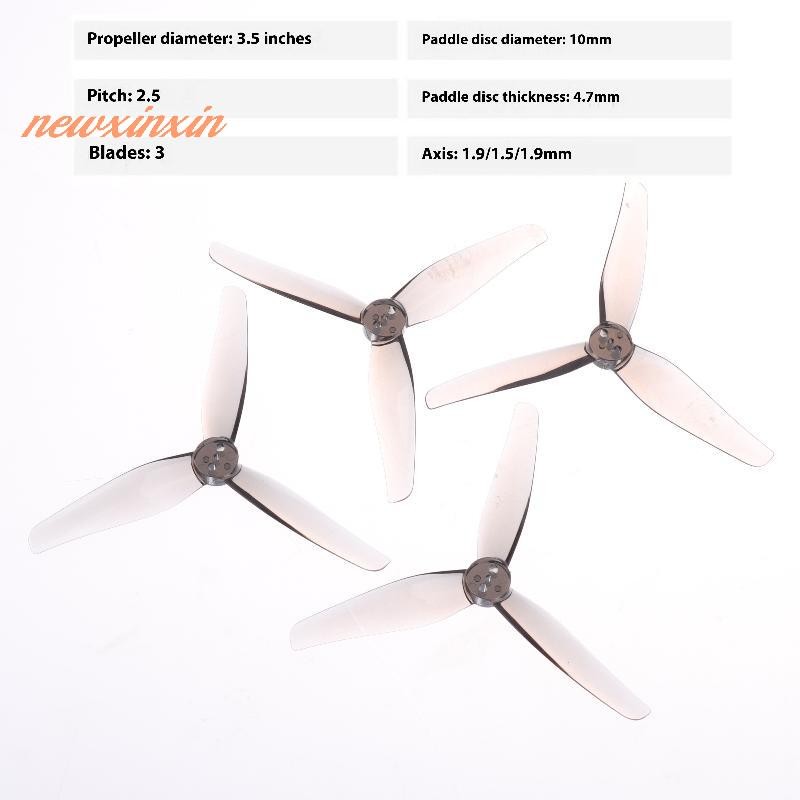 [NT-t] 2 คู่ DIY อุปกรณ์เสริม HQProp T3.5X2.5X3 สําหรับ IH3 3.5 นิ้ว FPV ดอกไม้ Fly Crossover เครื่อ