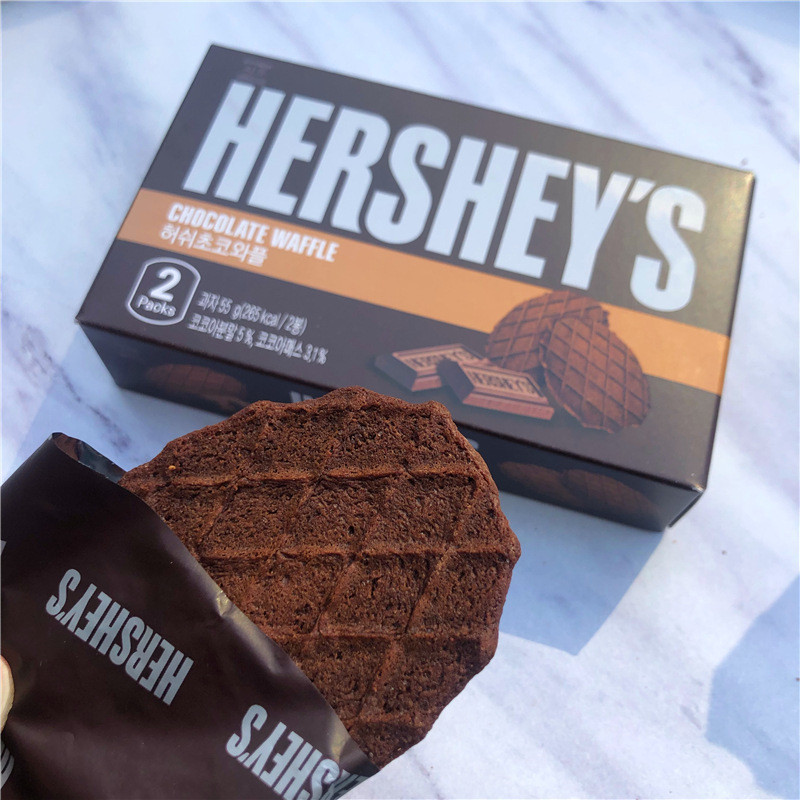 เกาหลีนําเข้าขนม HERSHEYS Good Chocolate Biscuits หนาวาฟเฟิลขนมเกาหลีกรอบ FTHI