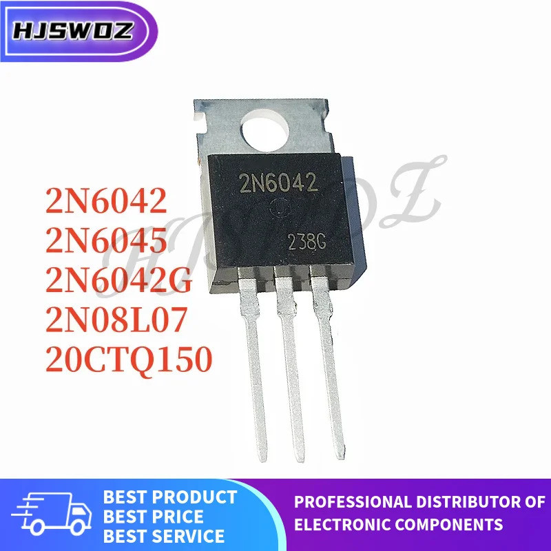 1-5PCS 2N08L07 20CTQ150 20FL2CZ 25CPF40 2N6042 2N6042G 2N6045 TO-220 Field Effect ทรานซิสเตอร์