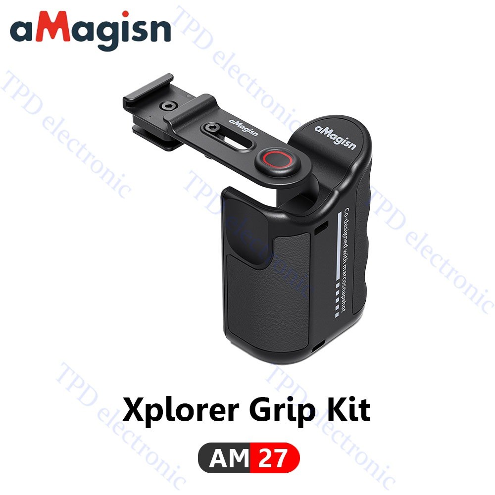 aMagisn AM27 Xplorer Grip For Insta360, DJI Action, GoPro Hero Series Action Camera เฉพาะมือจับ มือกดกล้องแอ็คชั่น.