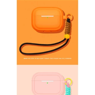 เคสสําหรับ AirPods Pro3 2025 ใหม่ AirPods 4 [2024] AirPods Pro2 Pro 3 2 1 ฝาครอบชุดหูฟังไร้สาย Apple ซิลิโคนพร้อมโซ่กลางแจ้ง