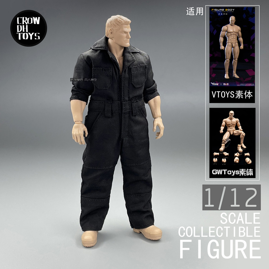[คุณภาพสูง] พร้อมสต็อก 1/12 ทหาร 20 ซม. ตุ๊กตา GWToys Body VTOYS Muscle Body Wearable Overalls (ข้อเ