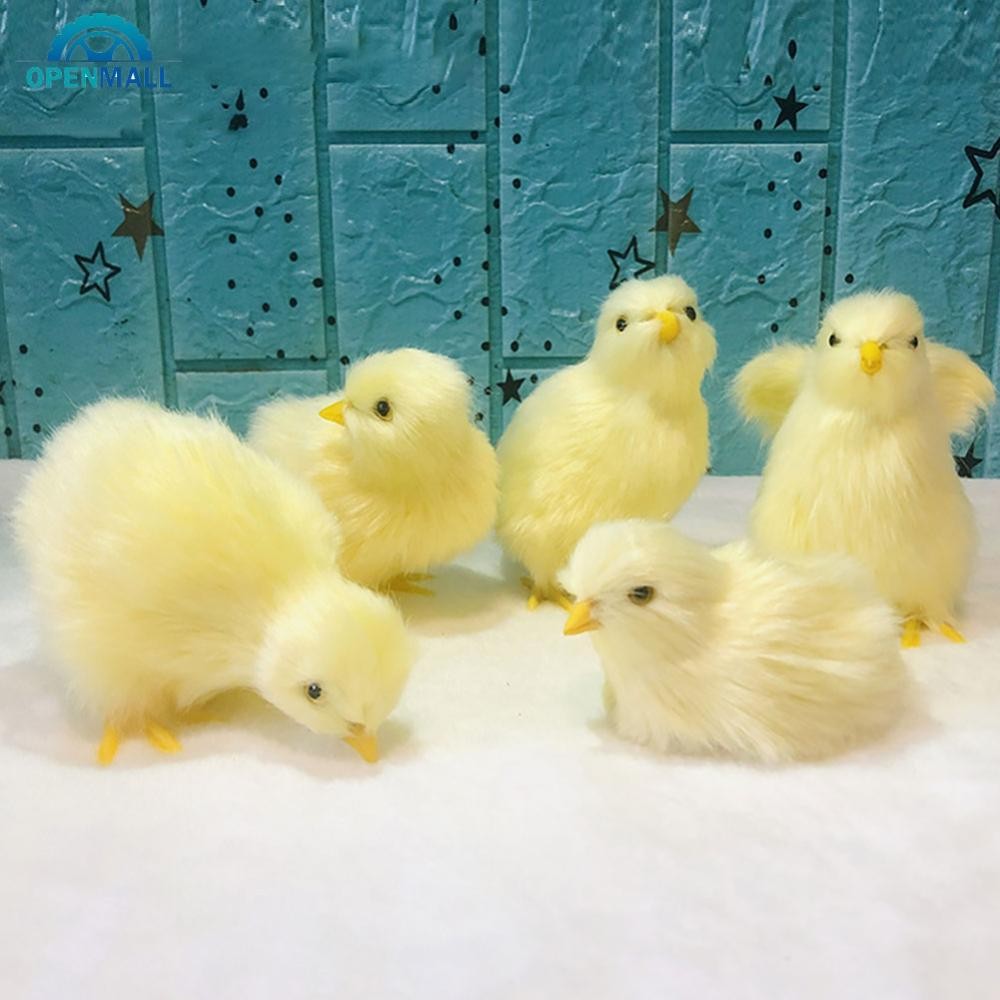 OPENMALL จําลอง Chick ของเล่นเด็กความรู้ความเข้าใจไก่ตุ๊กตาสมจริง Furry ตุ๊กตาสัตว์ไก่อีสเตอร์ของขวัญ G4L6