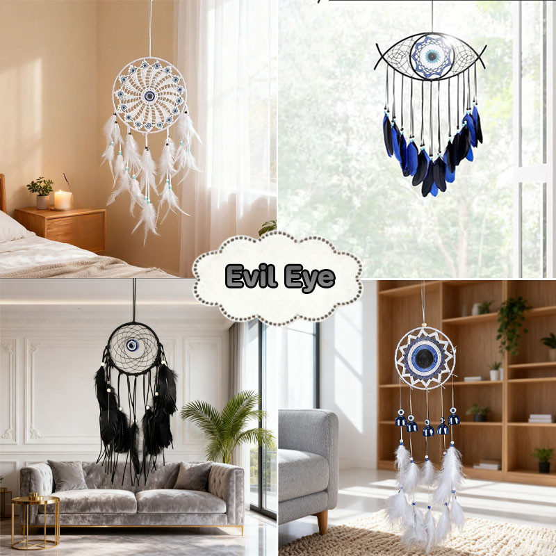 ตาข่ายดักฝัน Dream Catcher รุ่น Evil Eye แฮนด์เมด