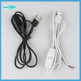 UTZN> สายไฟ 5V 1M/1.5M USB ชาย 2 สายเชื่อมต่อ 501 ปุ่ม ON OFF 2A สําหรับ LED Strip โคมไฟหลอดไฟใหม่