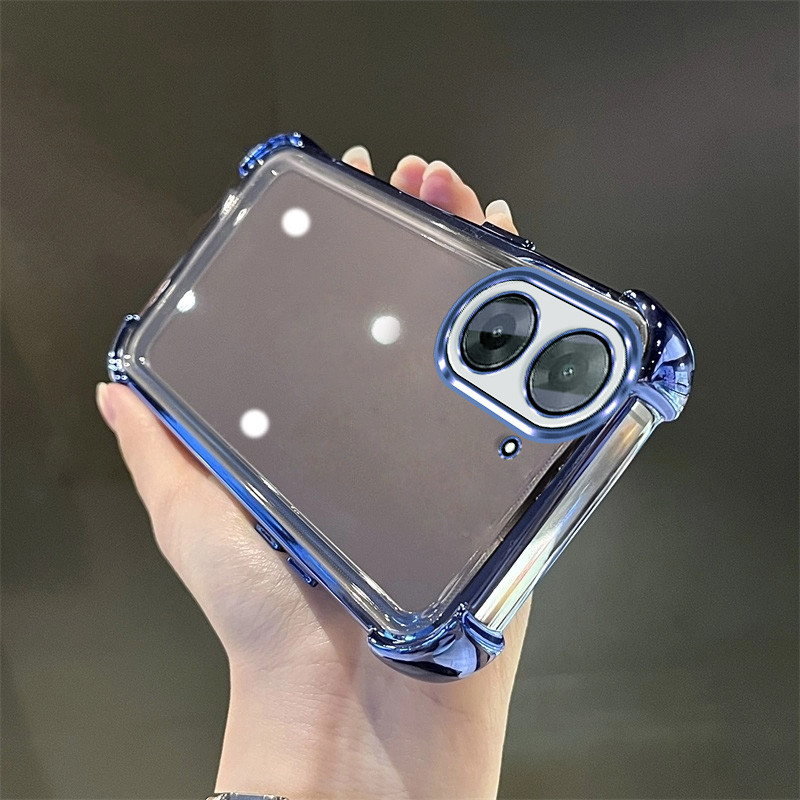 เคส POCO C71/Redmi A5 สี่มุมกันกระแทกเคสโทรศัพท์ TPU โปร่งใส SJDK