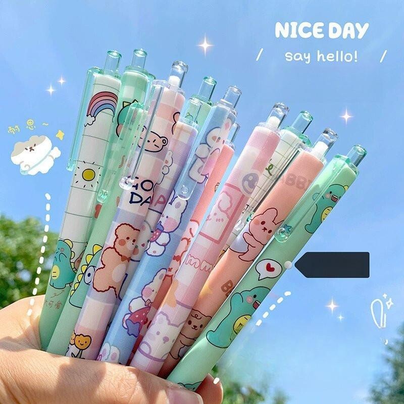 ปากกาการ์ตูน 1 ชิ้น/ล็อต หมึกสีน้ำเงินและสีดำ ปากกาเจลวิเศษ เหมาะสำหรับโรงเรียนและสำนักงาน ปากกาของขวัญเขียนอเนกประสงค์