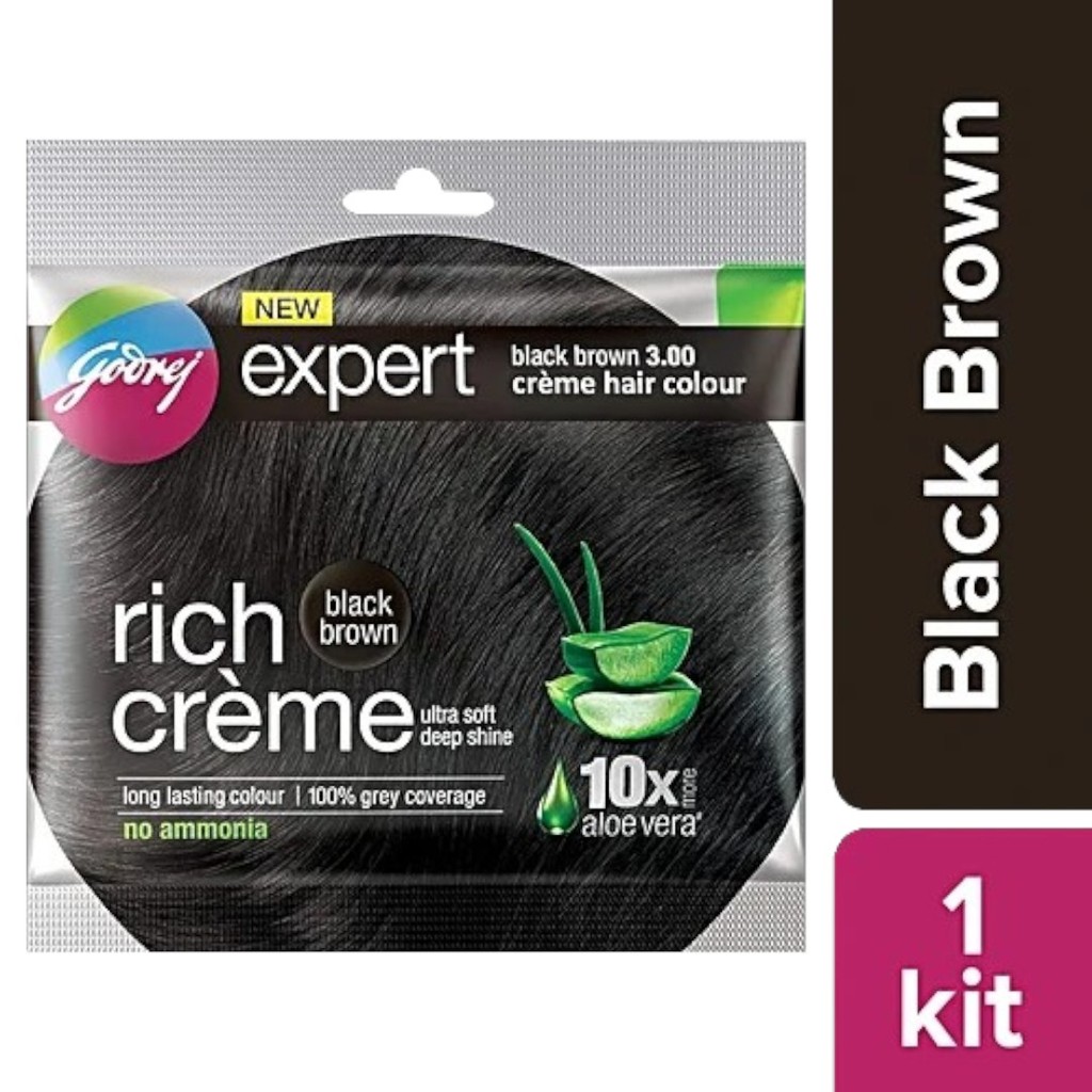 Godrej Expert Black Brown ยาย้อมผมอินเดีย .