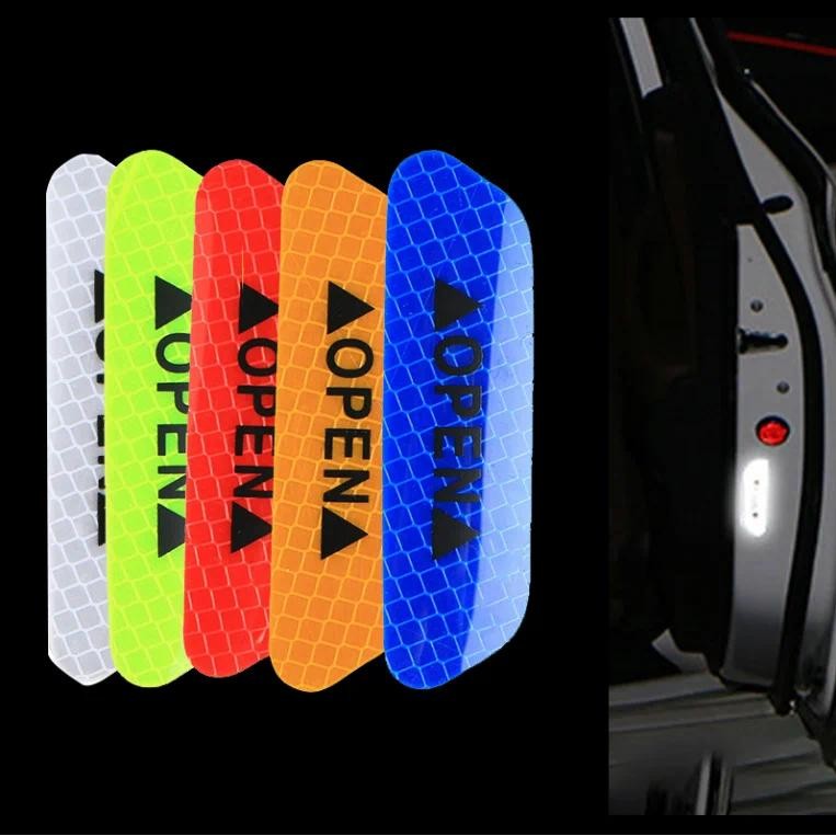 ประตูรถเปิดสติกเกอร์สะท้อนแสงสําหรับ Volkswagen VW Passat b6 b8 b5 b7 Golf 4 5 6 mk7 mk6 mk3 t5 t6 p