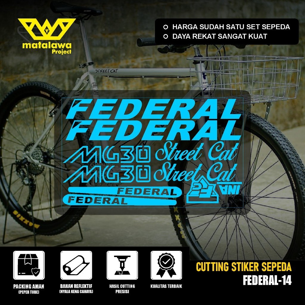 สติ๊กเกอร์ FEDERAL สติ๊กเกอร์ตัด สติ๊กเกอร์ FEDERAL MG 30 Streetcat สติ๊กเกอร์ MG 33 MTB BIKE street