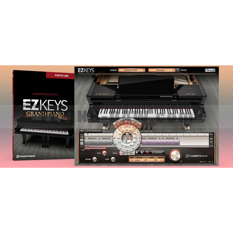 ของแท้ Toontrack EZKeys คีย์บอร์ดเปียโน Soft Audio Tone Arrangement Plug-In พร้อมฟังก์ชั่นประสิทธิภา