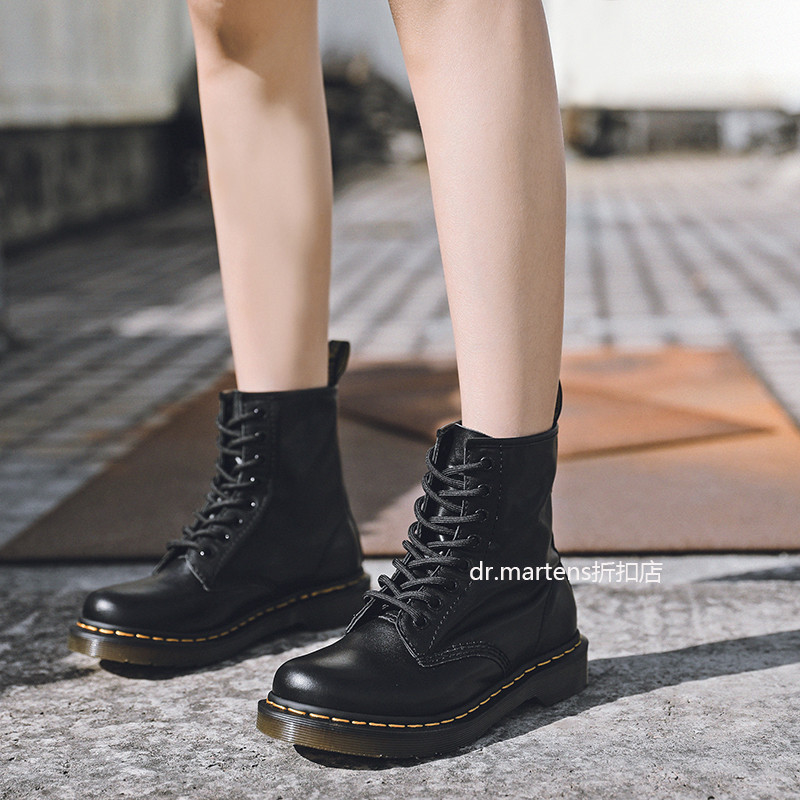 Dr/martens Classic 1460 Eight Hole Martin Boots nappa Soft Leather Womens Boots Dr. รองเท้าสตรี Mart