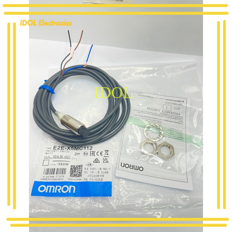 แท้ E2E-X5MC112 2M Omron Automation and Safety Proximity Sensors M12 UnSHIELD Output NPN สินค้าคูณภา