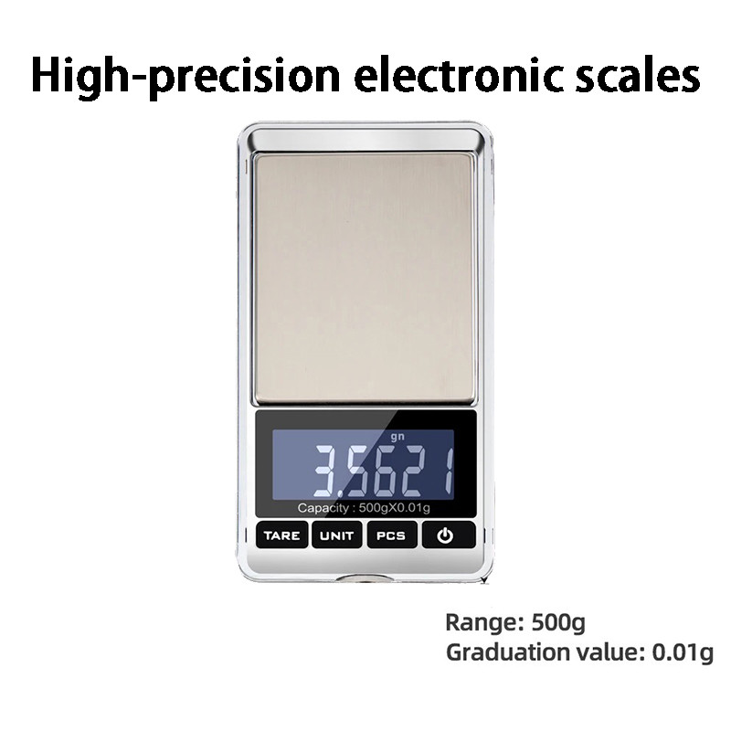 ตาชั่งดิจิตอล 0.01 กรัม เครื่องชั่งดิจิตอล 0.1g-500g. เหมาะสำหรับชั่งน้ำหนักเครื่องประดับ/ทอง/เพชร/อาหาร/กาแฟ ฯลฯ