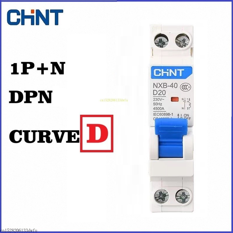CHINT Curve Type D 1P+N DPN NXB-40 TypeD 30MA MCB 18MM Cicuit Breaker พร้อมการป้องกันกระแสเกิน Integ