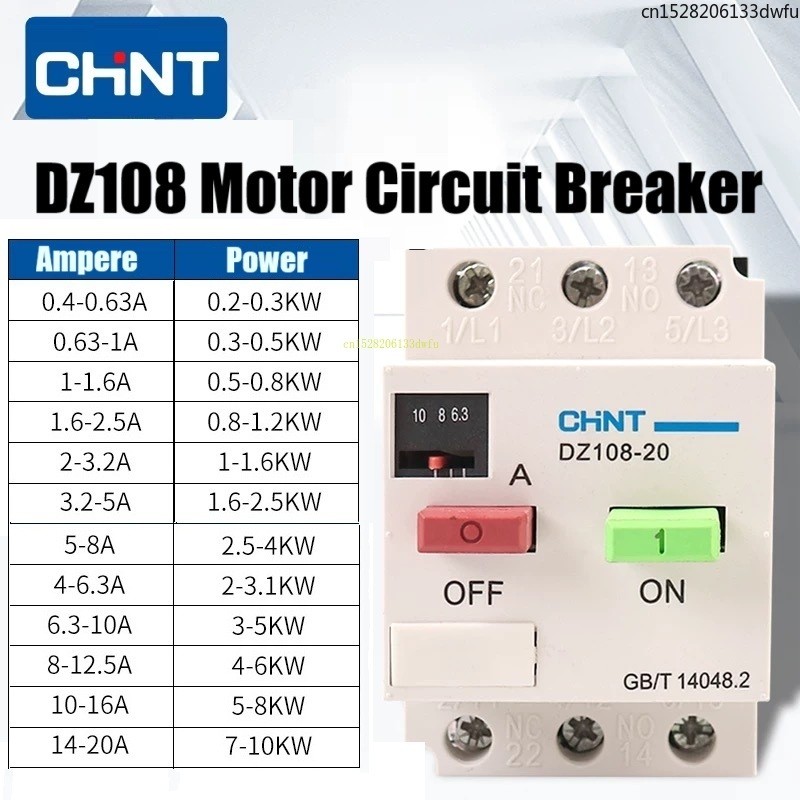 CHNT CHINT DZ108-20/111 AC Motor Starter General Motors Protection Starter Circuit Breaker