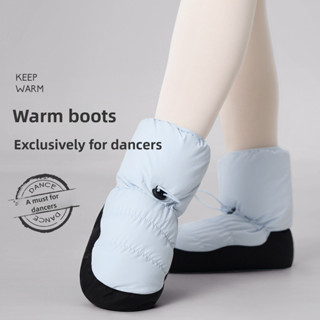 รองเท้าบัลเล่ต์อบอุ่นสำหรับฤดูใบไม้ร่วงและฤดูหนาว แบบเชือกรู…