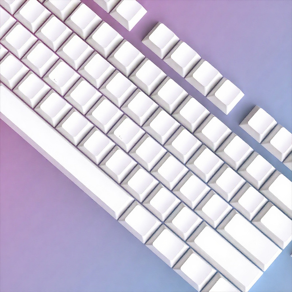 Contour White Crackle Line ปุ่มกดเรืองแสง - แกนข้ามความสูง 97 คีย์สําหรับคีย์บอร์ดแบบกลไก