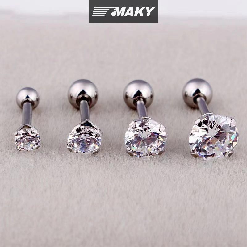 Llph 1 ชิ้น 4 Prong Rhinestone หู Studs ต่างหูผู้หญิง/ผู้ชาย Tragus กระดูกอ่อนมาตรฐาน Lobe เจาะเครื่องประดับของขวัญ LLP