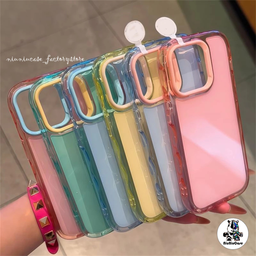 ลูกอม คลื่น เคสโทรศัพท์อะคริลิคสําหรับ สําหรับ ไอโฟน 16  Pro Max For iPhone 15 14 13 12 11 16 17 Pro Max 15 16 Plus เคส