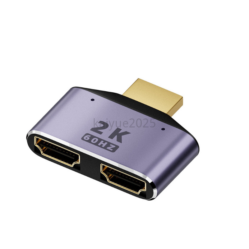 KY89 อะแดปเตอร์แยก HDMI ชายเป็นหญิง 2 ช่อง รองรับ 2K Dual Output ใช้งานกับจอมอนิเตอร์