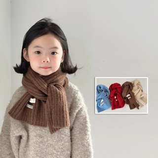ผ้าพันคอเกาหลีลายป้ายสำหรับเด็ก ทนทานและอบอุ่นในฤดูหนาว