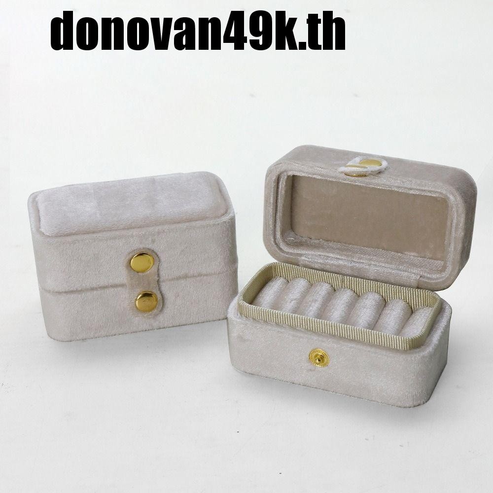 DODONVAN49K Mini Ring Storage Box, Jewlery Organizer กล่องแหวนกํามะหยี่ประณีต, อเนกประสงค์หู Studs C