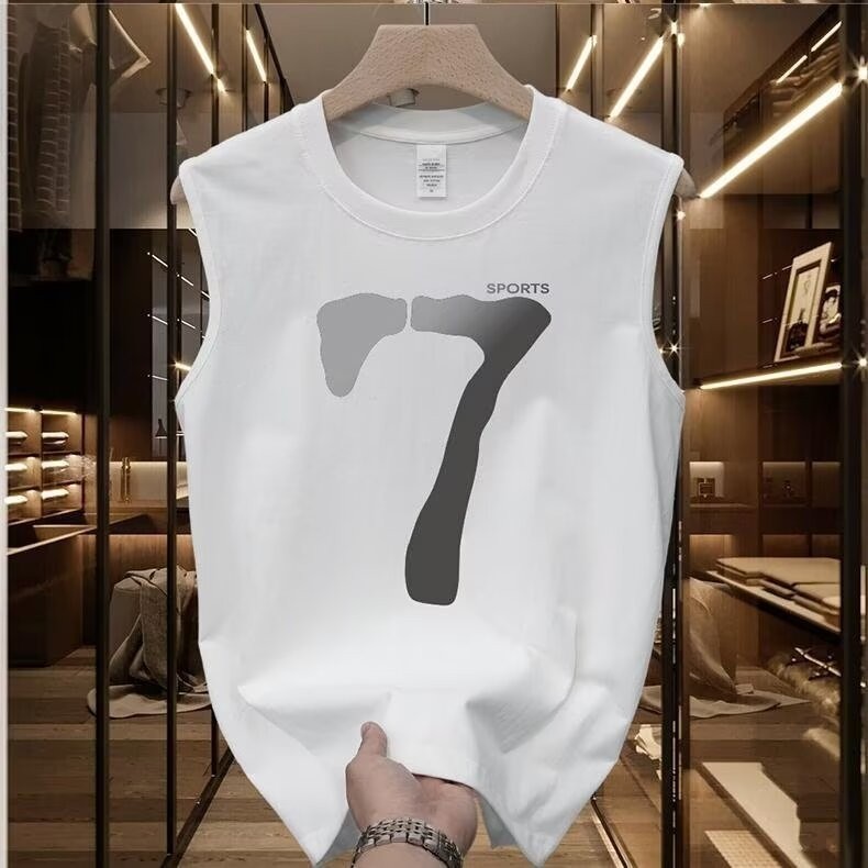 COD 2025 Internet Celebrity Sports Vest Men's Summer Trendy Fitness Tank Top Sleeveless T-Shirt Fash