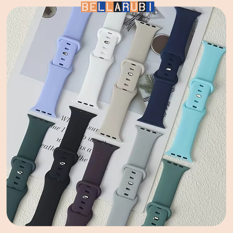 สายรัดกีฬานิ่มแบบยาง for IWatch Ultra 3 2 SE 3 2 49มม Smartwatch Series 11 10 9 8 7 6 46 45 44 42 41 40มม