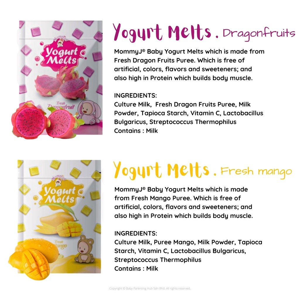 MommyJ (Exp 19.07.2026) Baby Melts Yogurt Fresh Mango 20grams 7เดือน+ ราคา ถูกที่สุด ดีลบีเคเค แกลเลอรีภาพที่ 3