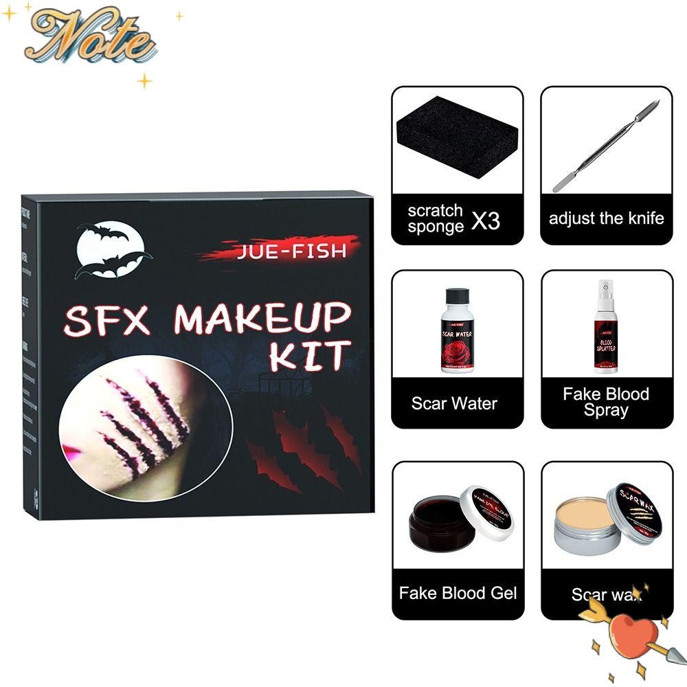 NOTEE SFX ชุดแต่งหน้า,เทคนิคพิเศษสากลเทียมชุดแต่งหน้า,เปลี่ยนมืออาชีพคอสเพลย์เวทีแต่งหน้าชุดผู้หญิง