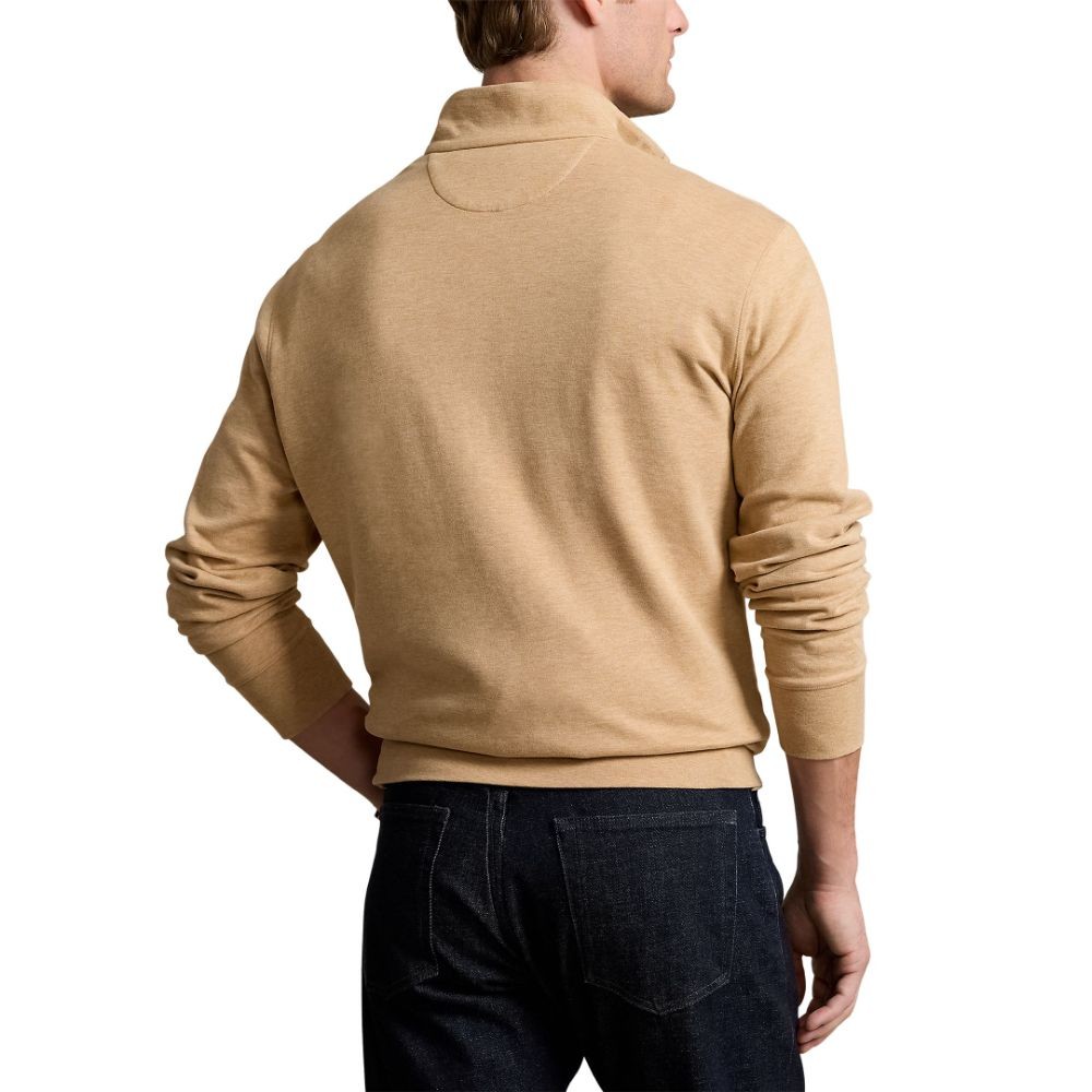 Polo Ralph Lauren เสื้อสเวตเตอร์ผู้ชาย Luxury Jersey Quarter-Zip Pullover รุ่น MNPOKNI16824032 สีเบจ ราคา ถูกที่สุด ดีลบีเคเค แกลเลอรีภาพที่ 4