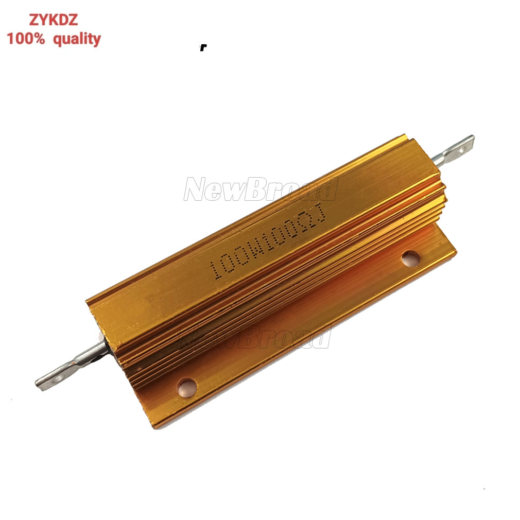 50W 100W อลูมิเนียมโลหะกรณี Wirewound Resistor 0.01R ~ 100K 1 6 8 10 20 200 500 1K 10K โอห์มความต้าน