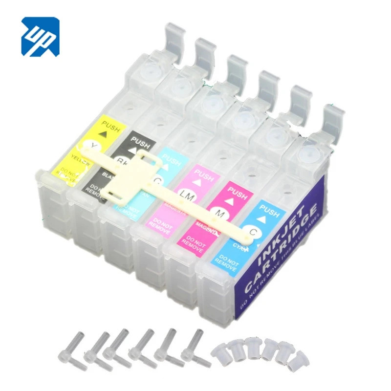 6pcs ตลับหมึก CISS ที่ว่างเปล่าสําหรับ epson T0791 T0811 t0821 T0781 T0771 T0981 T0801 T0851 T0961 T