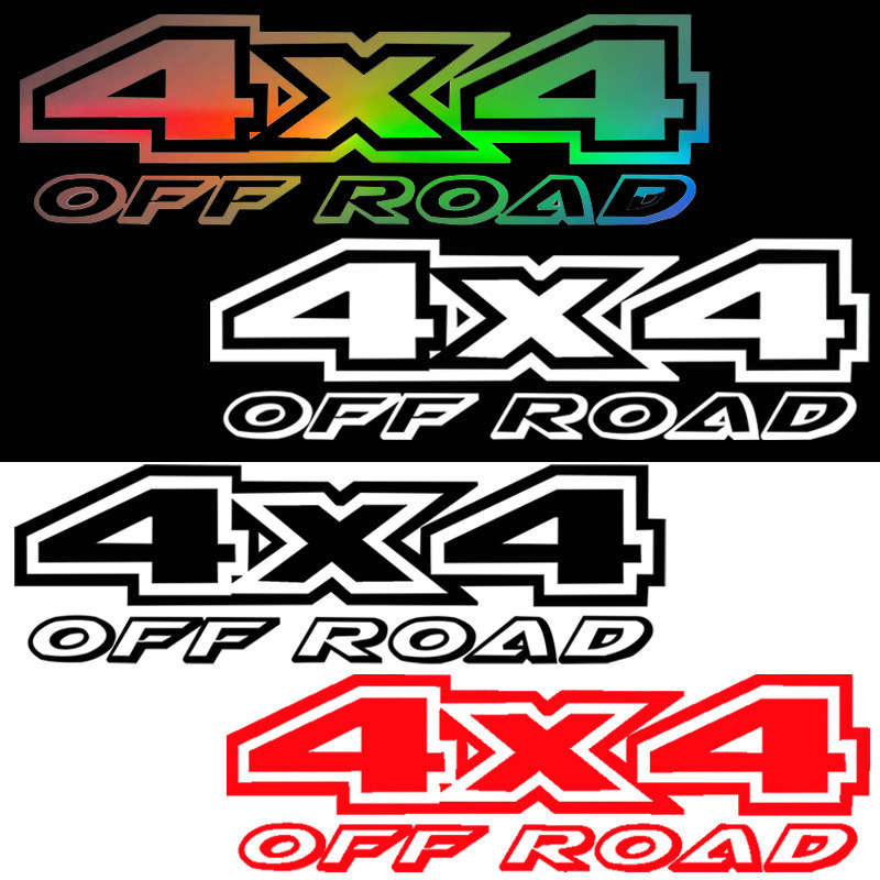 เหมาะสําหรับ 4X4 สติกเกอร์รถ OFF-ROAD Jeep 4WD ส่วนบุคคล Creative 4X4 OFF ROAD สติกเกอร์สะท้อนแสง PI