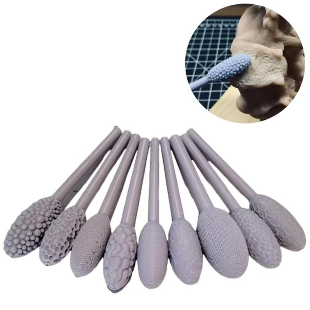 ROSEGOOD Art Clay Modeling Roller, Clay Art DIY Texture ชุดเครื่องมือสําหรับ Clay, Hand Rolling Embo