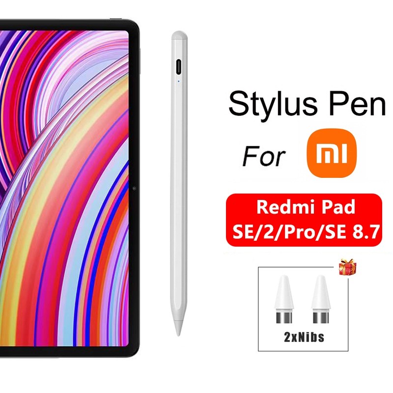 Touch Smart Active ดินสอ รองรับ Redmi Pad 2/SE/Pad2 Pro/Pad Pro/Kpad 10.6, Xiaomi Pad 8/7/6/5/Pro/6s Pro/7s Pro, Pad Mini, Pad 7 Ultra, Poco Pad