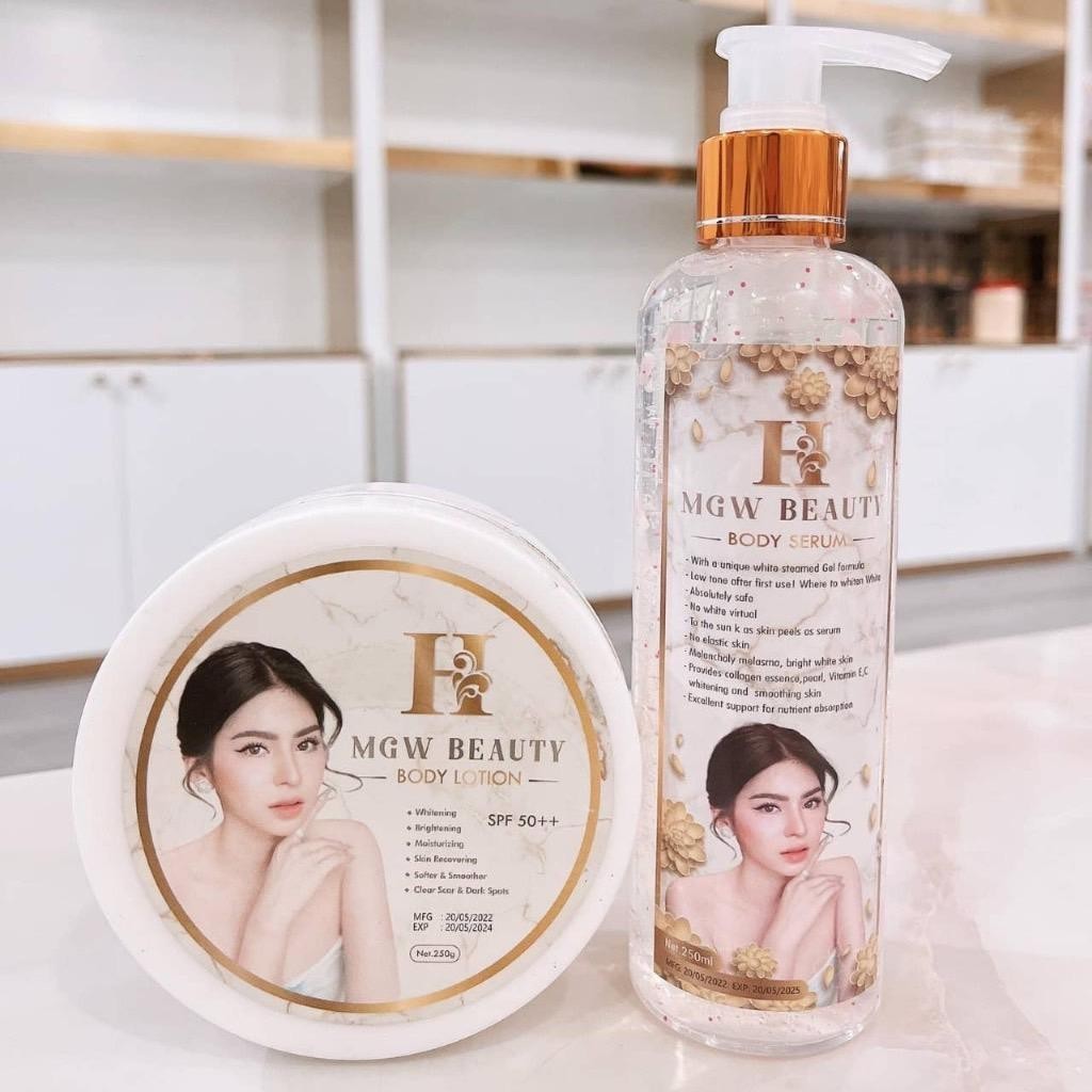 ครีมเมจิกไวท์ +เซรั่มซากุระ ได้ 1 เซ็ท โลชั่นเมจิกไวท์ Magic White Cream MGWโลชั่นและเซรั่มในตำนาน
