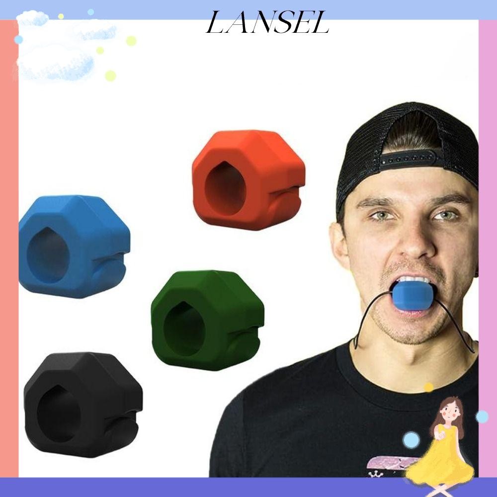 LA Jawline Exerciser, BPA ฟรีซิลิโคน Jaw Trainer, Anti-stress Gum เม็ด Exerciser Shaper นวด Ball ผู้