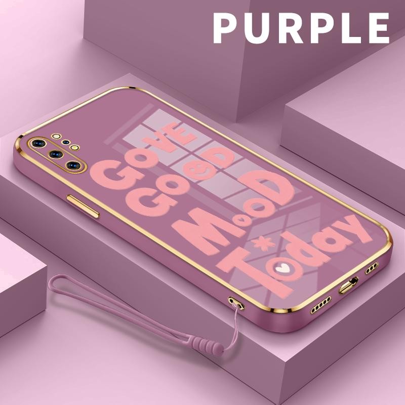 เคสสําหรับ Samsung Note 10 Plus 8 9 4G 5G Lite 20 Ultra English Soft 6D Plating Hp Case