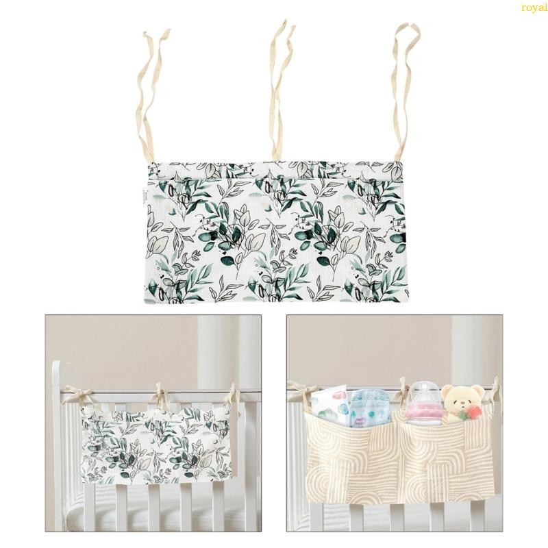 (ส่วนลดสูง)oyalking.th Essential Hanging Nursery Bag Crib Storage Bag Infant Bed Hanging Pocket Stor