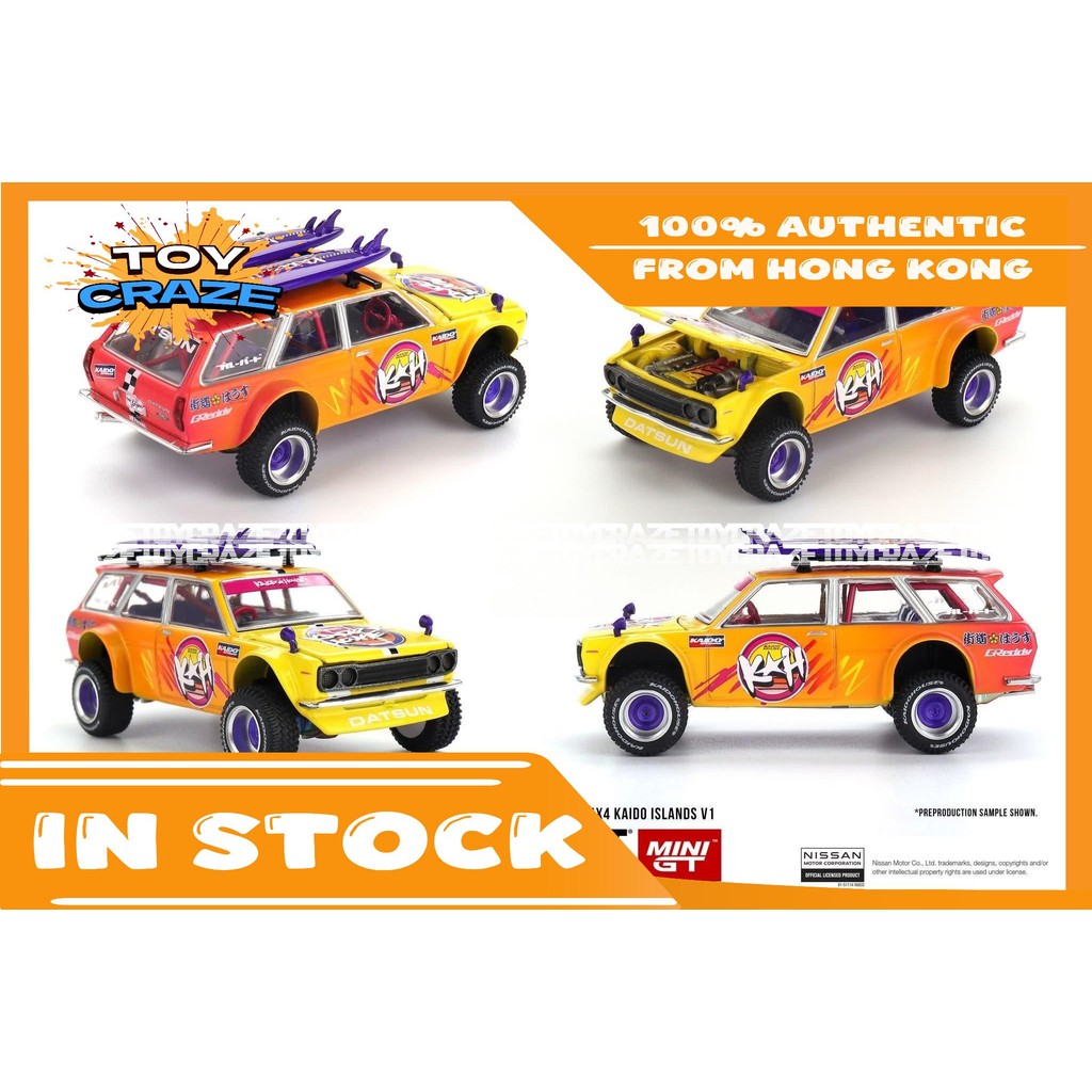 [Authentic] Kaido House X Mini GT Datsun KAIDO 510 Wagon 4x4 Kaido ISLANDS V1