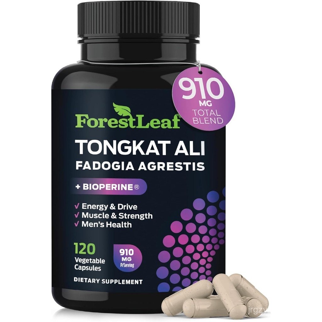 Tongkat Ali และ Fadogia Agrestis for Men อาหารเสริม w/BioPerine - Tonkat-Ali Max Strength 200:1 Extr