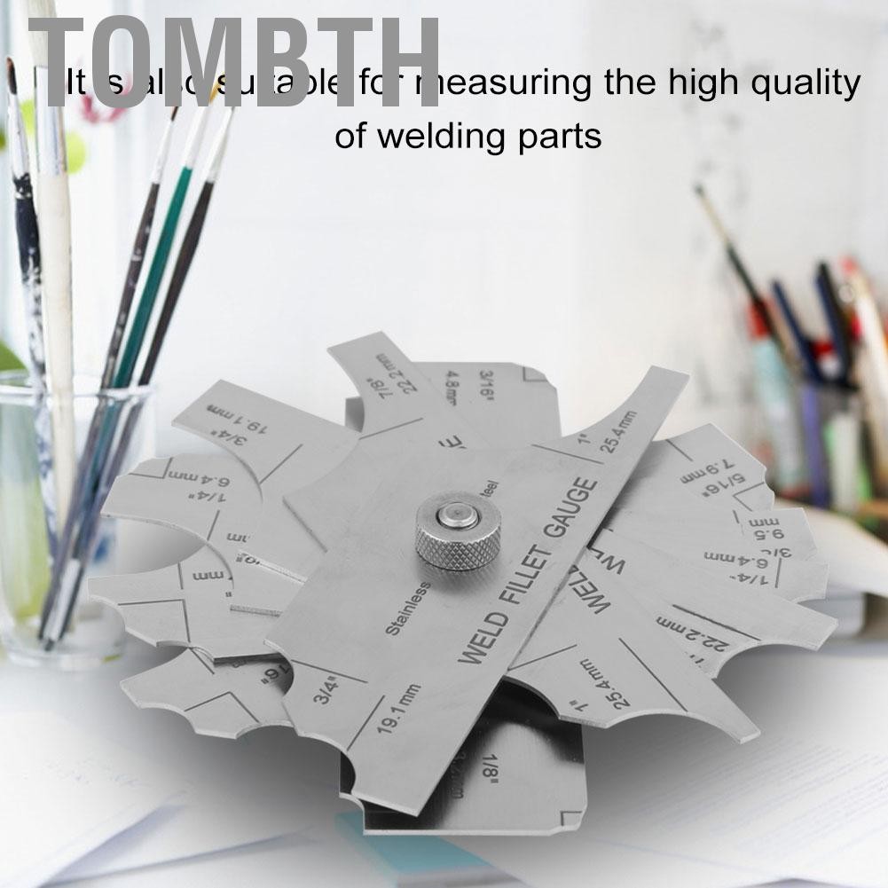 tombth Welding Gauge Gage Test Ulnar เครื่องเชื่อมตรวจสอบทั้งนิ้วและเมตริก