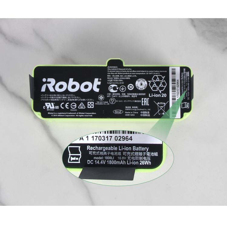 ต้นฉบับ iRobot Sweeper แบตเตอรี่ roomba529/620/650/880/860980แบตเตอรี่ลิเธียมแบบเต็มช่วง